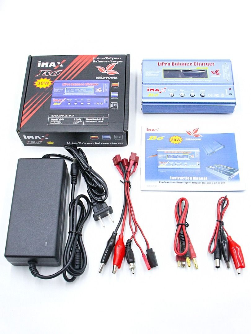 Chargeur Batterie LIPO, LI-ION, NIMH, NICD, PLOMB IMAX B6 AC 80W Nouvelle  Version