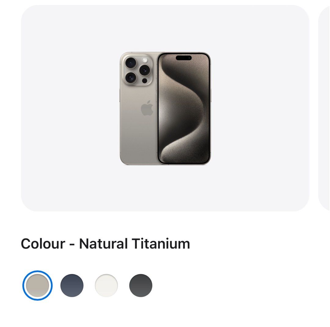  Apple iPhone 15 Pro, 256GB, Natural Titanium