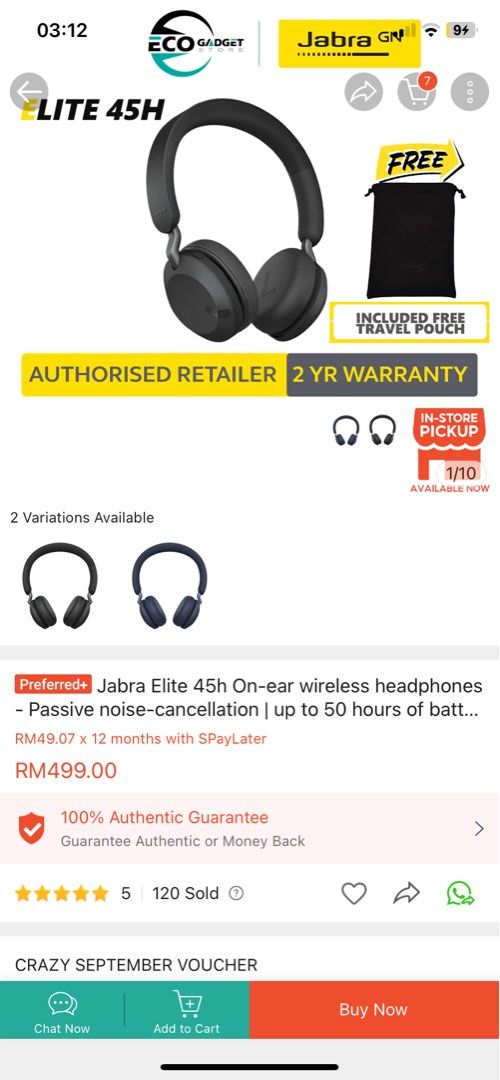 Jabra Elite 45H, Audio, Headphones & Headsets on Carousell