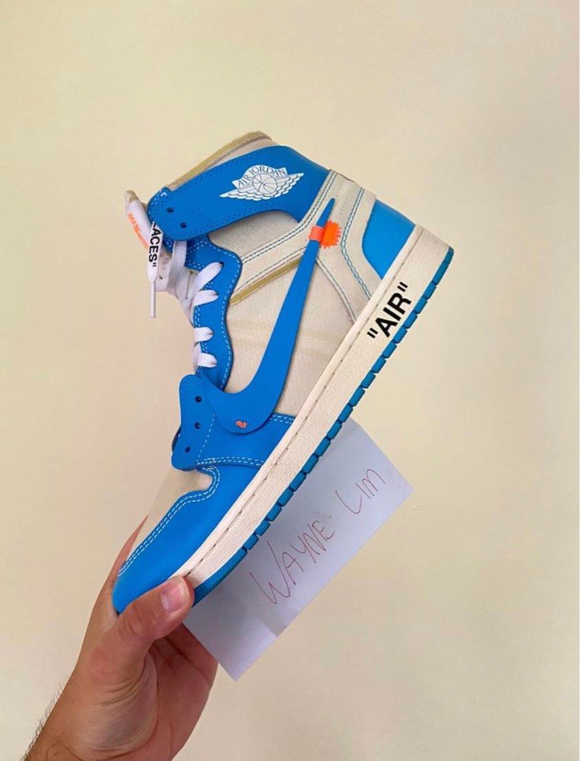 Jordan 1 Retro High Off White University Blue Men s Fashion