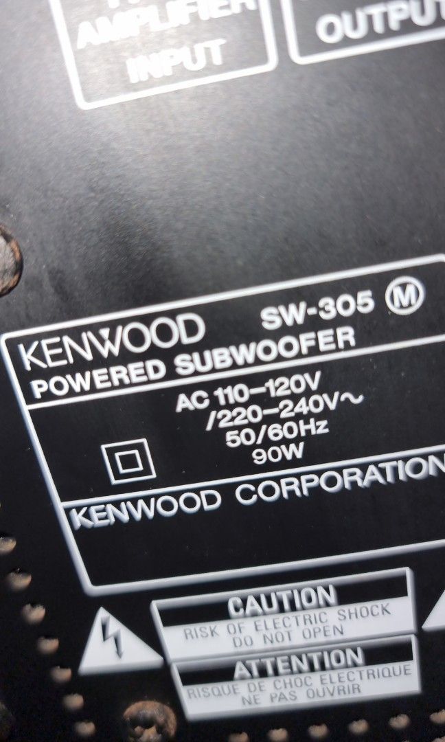 Kenwood Powered Subwoofer SW305, TV & Home Appliances, TV