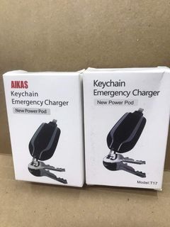 Keychain 1000mah Mini Emergency PowerBank For Iphone Type C android Output Power Bank Phone Charger