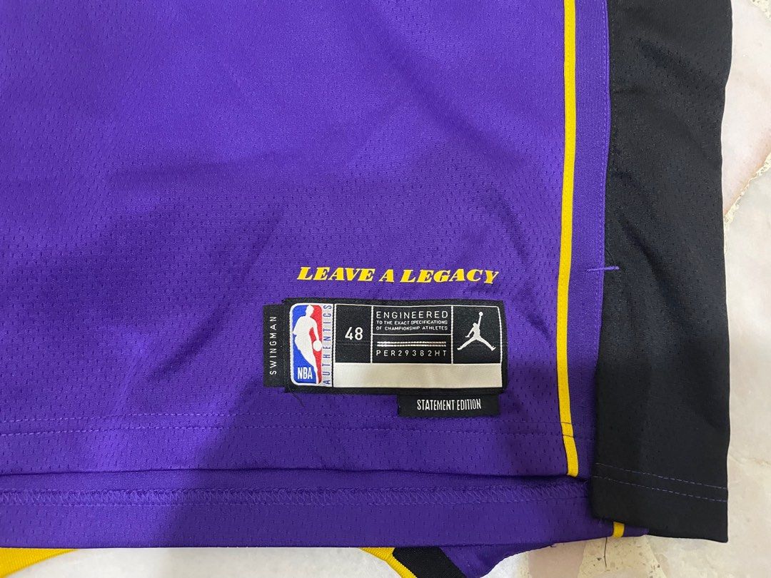 Men's Jordan Brand Anthony Davis Purple Los Angeles Lakers 2020/21 Swingman Jersey - Statement Edition