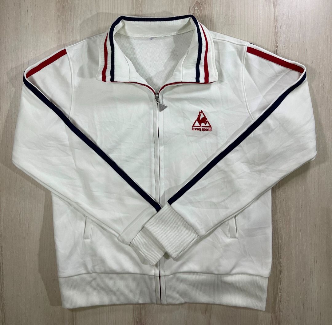 Le Coq Sportif Kid s White Jacket DD Used Babies Kids Babies Kids Fashion on Carousell