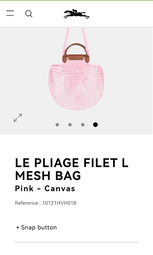 Le Pliage Filet L Mesh bag Black - Canvas