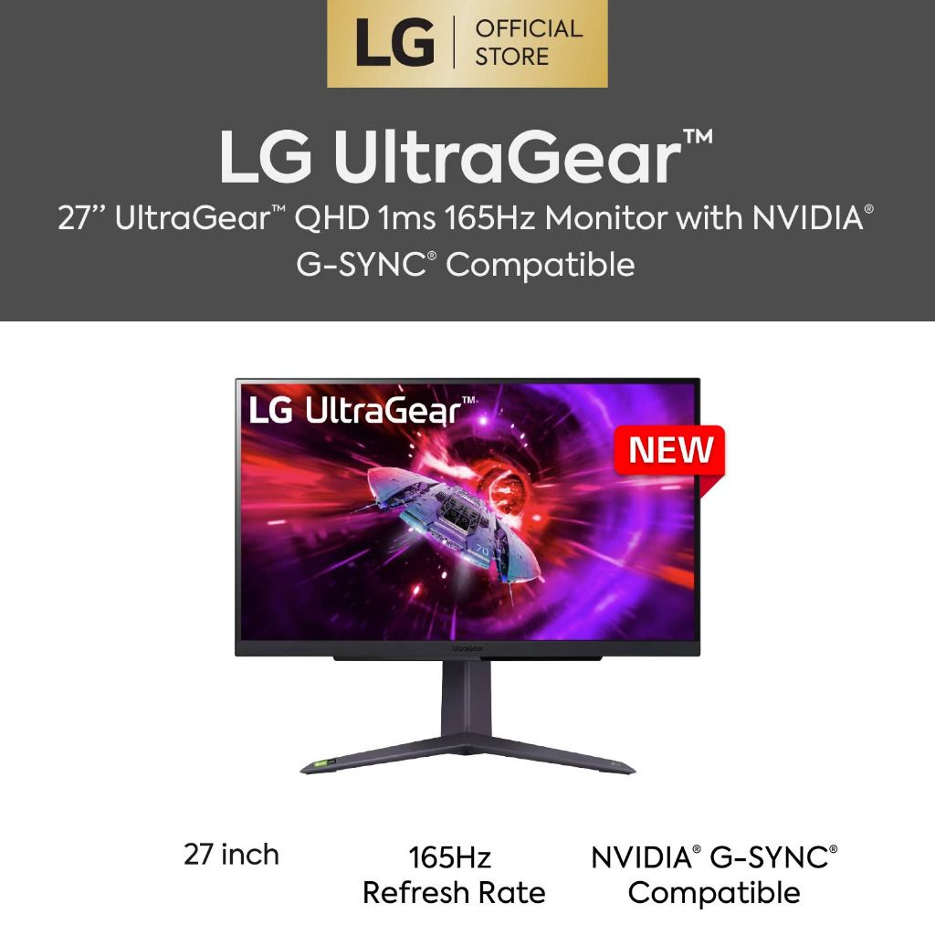 LG 27 27GR75Q-B 2560x1440 IPS 165Hz 1ms FreeSync/G-Sync Gaming