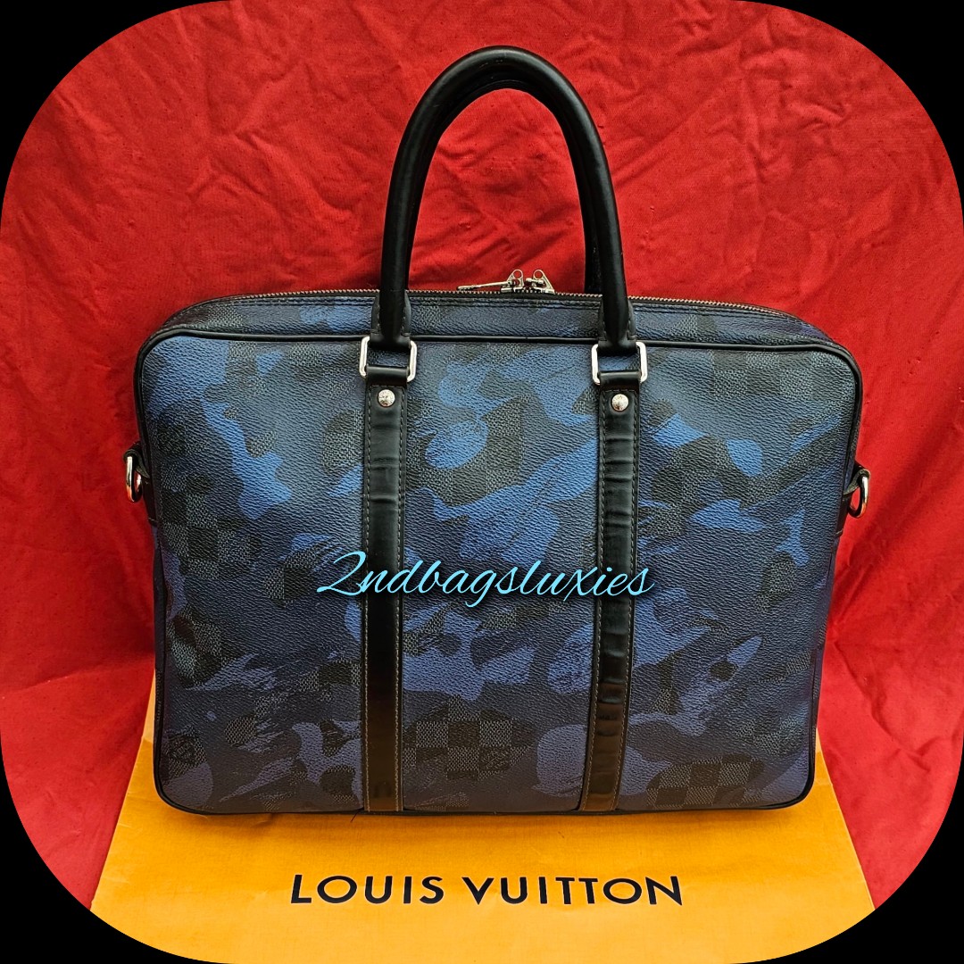Louis Vuitton Navy Camo Damier Cobalt Porte Documents Voyage