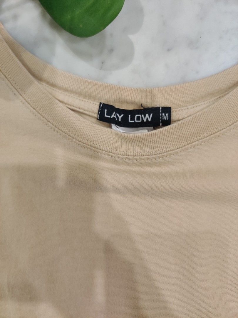 Longline t shirt beige Men s Fashion Tops Sets Tshirts Polo Shirts on Carousell