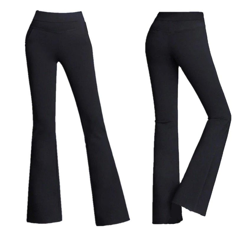 Loose Sport Bootcut Flare Jersey Pants Small Size Leisure Casual Women High  Waist Stretch with pocket, Women's Fashion, Bottoms, Other Bottoms on  Carousell