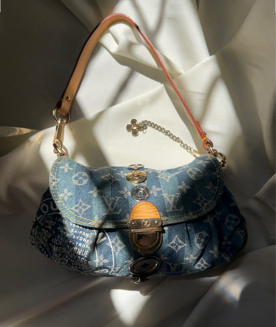 Louis Vuitton, Bags, Authentic Louisvuitton Mini Pleaty Monogram Denim Bag