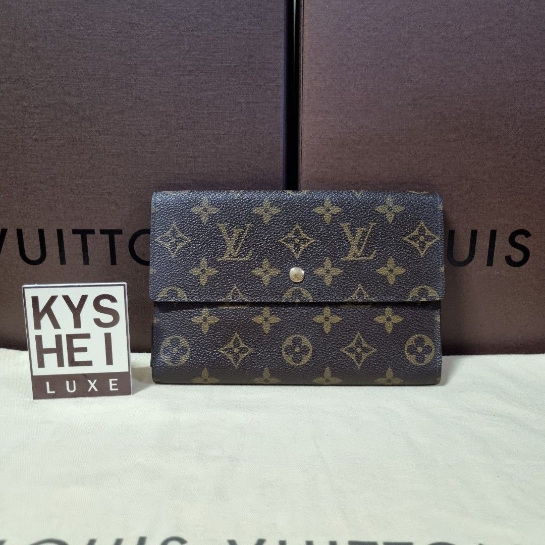 LV trifold long wallet, Luxury, Bags & Wallets on Carousell