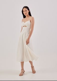 Marielle Padded Textured Cut Out Dress