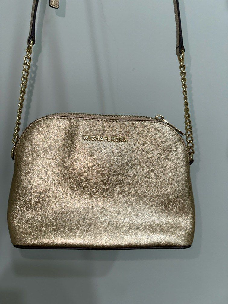 Michael kors store gold crossbody