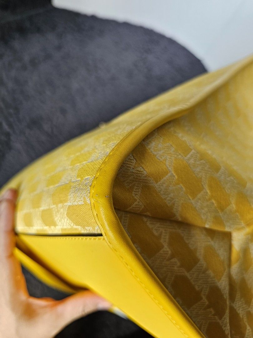 Michael Kors Mirella Large Logo Jacquard Tote Crossbody Bag Butter Yellow MK