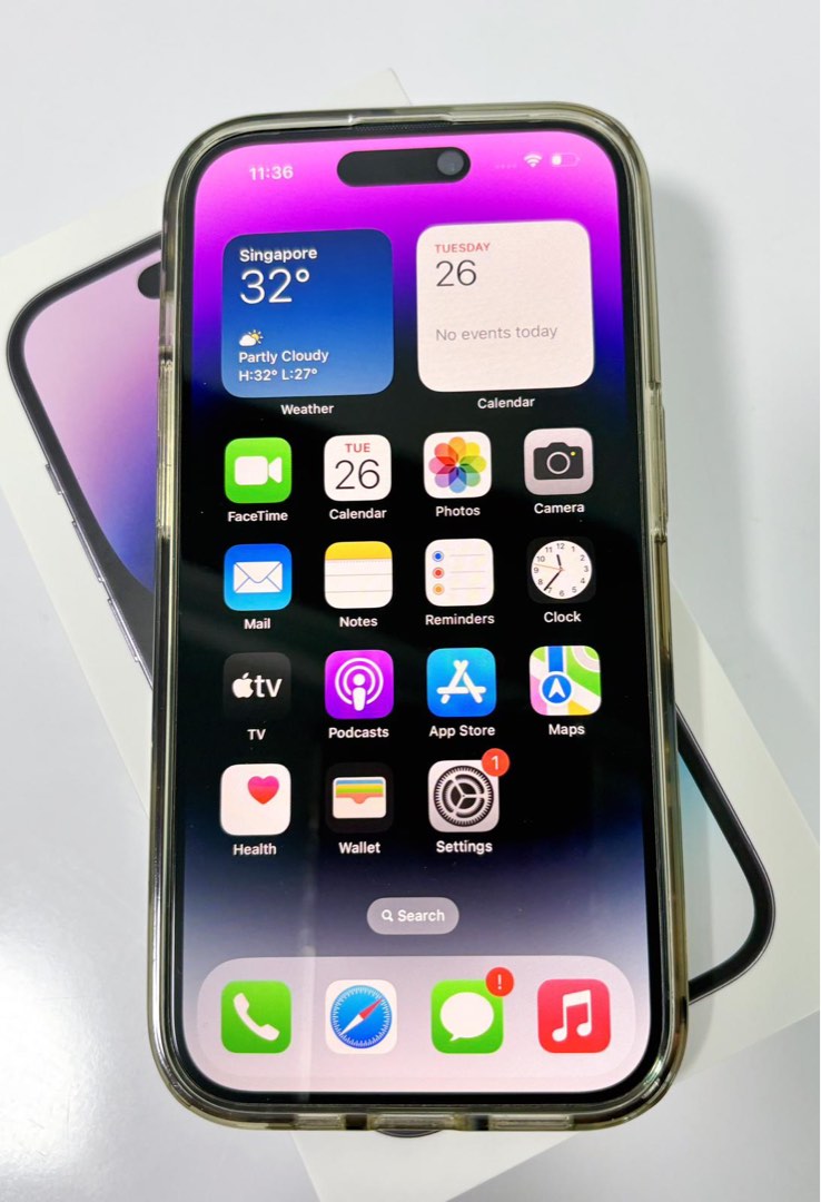 [Batt 100] MINT condition iPhone 14 Pro Deep Purple 128GB Local Set