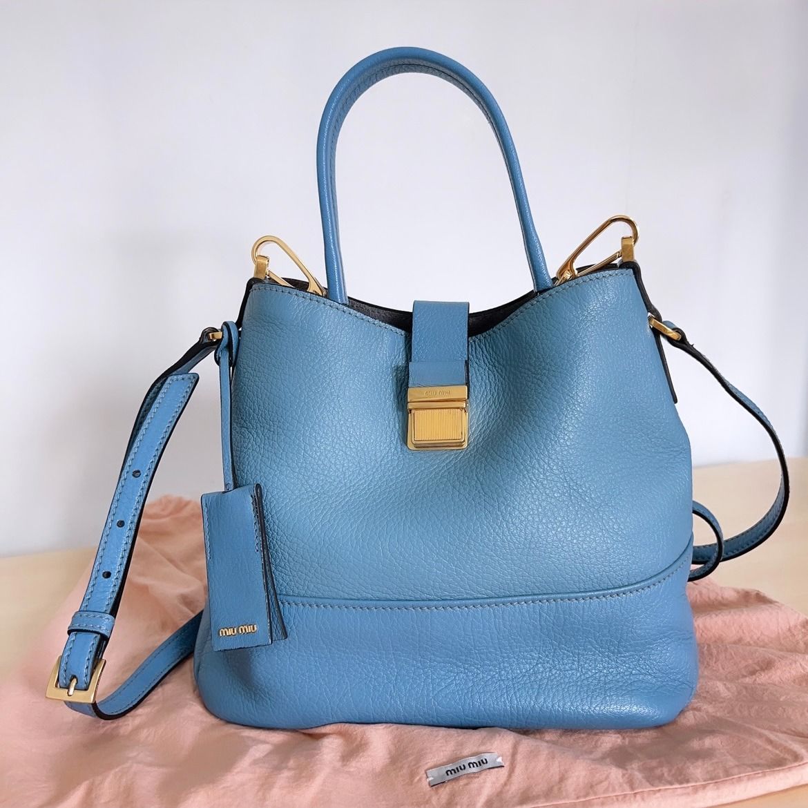 Miu miu madras bucket bag sales