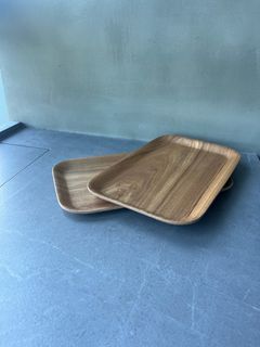 MUJI Japan 無印良品木製食物廚房家居用托盆全新 Kitchen Food Snacks Glass Cup Wooden Tray 100% New