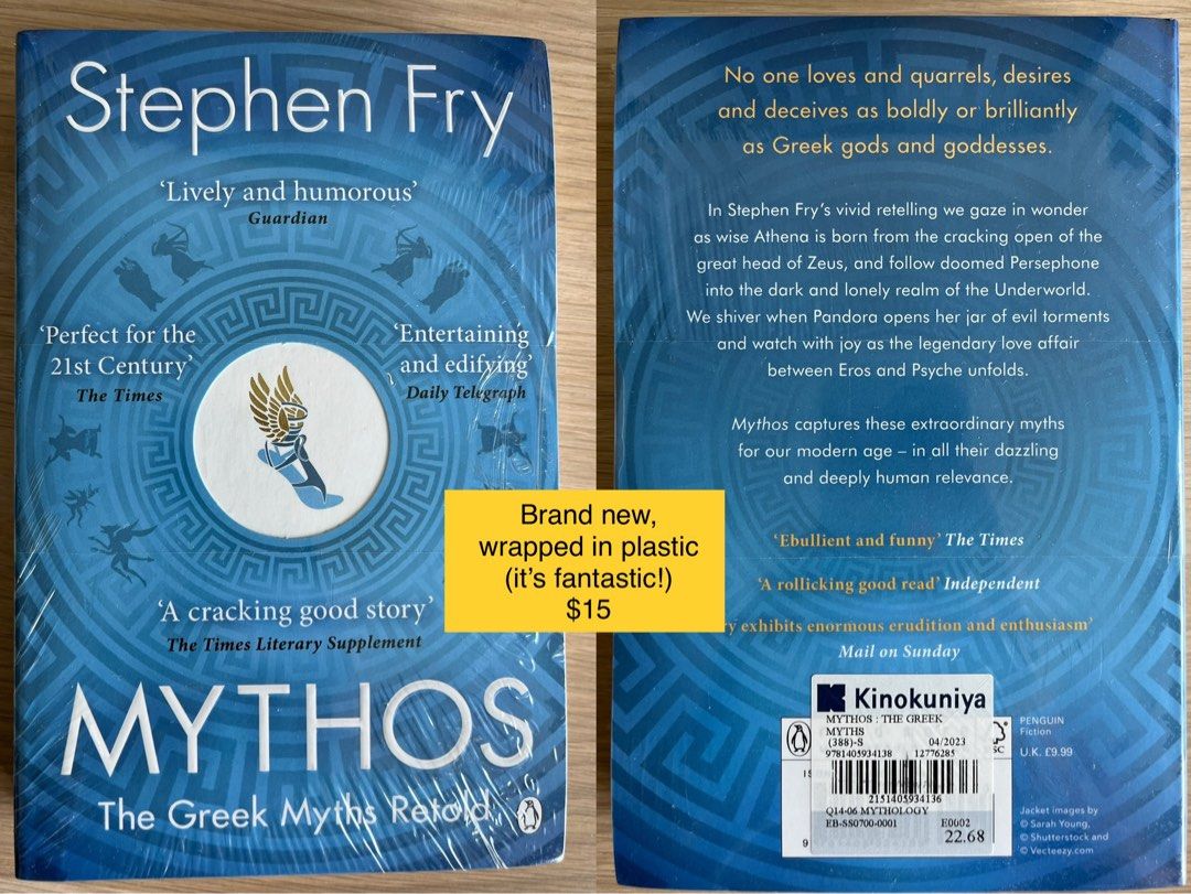 Mythos by Stephen Fry (paperback), Hobbies & Toys, Books & Magazines