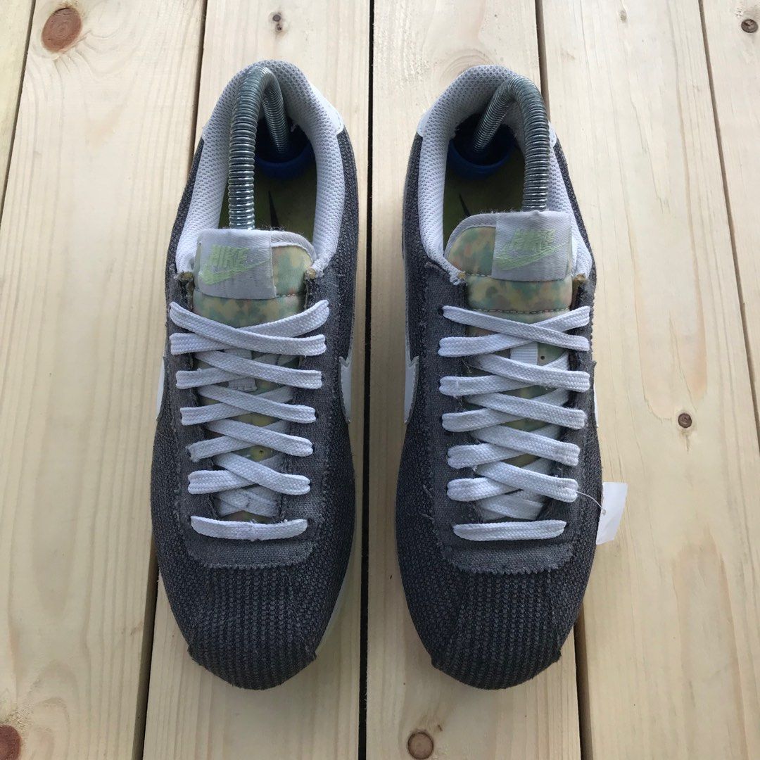 N1ke Classic Cortez Recycled Canvas Grey Volt White 6UK RM6O Men s Fashion Footwear Sneakers on Carousell