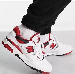 TUESDAY SHOESDAY: NEW BALANCE 550 WHITE / TEAM RED SHIFTED SPORT BB550HR1  / ON FEET #taylorswift 
