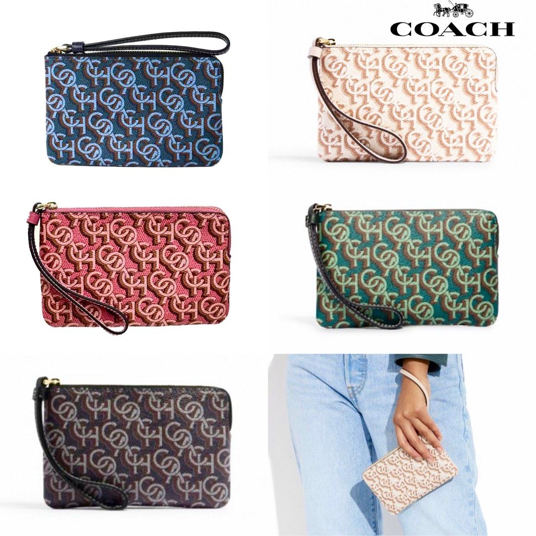 New Coach 🇺🇸 Original CF548 Corner Zip Wristlet Women Short Coin Purse  Wallet with Full Set of Coach Package , Luxury, Bags & Wallets on Carousell