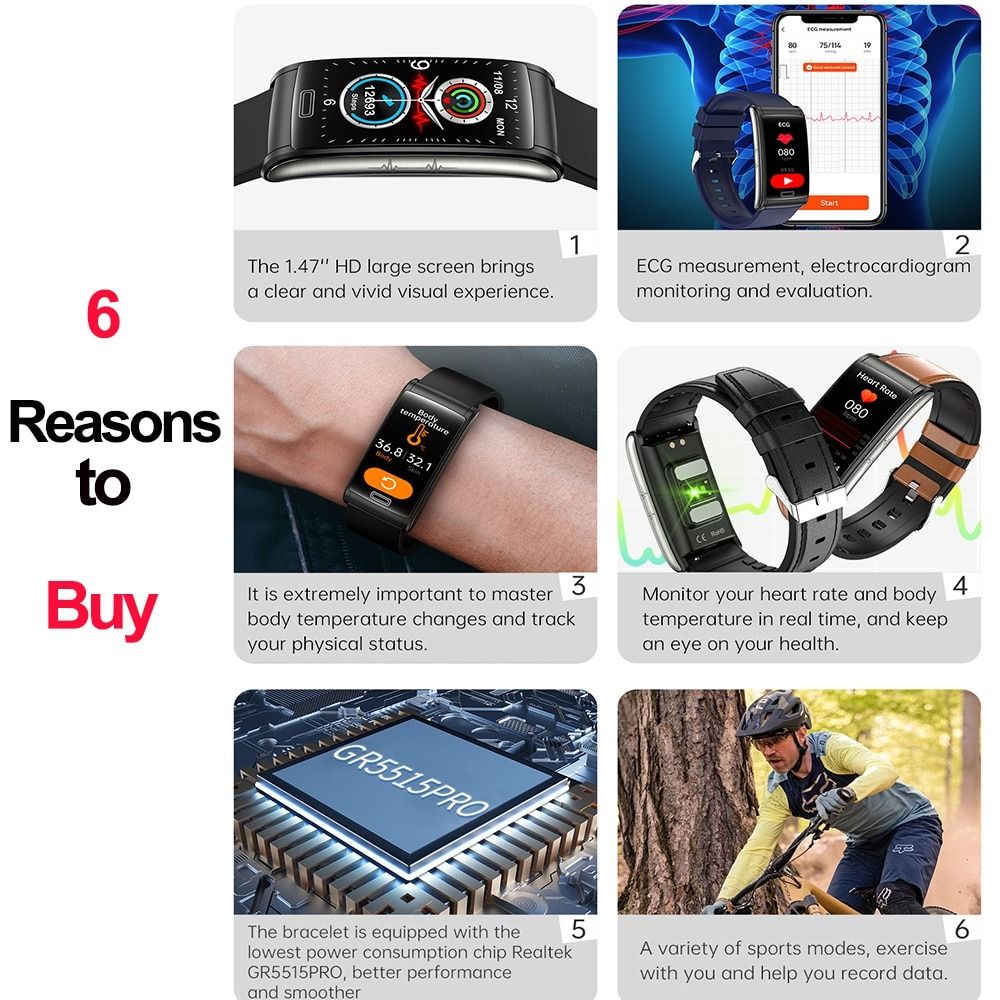 New E600 ECG Smart Watch Men Non invasive Blood Glucose Heart Rate Blood Pressure Monitor Sports Steps Smartwatch Women Android Carousell