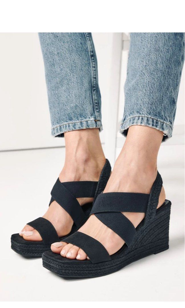 Next Cross Over Wedges Women s Fashion Footwear Wedges on Carousell
