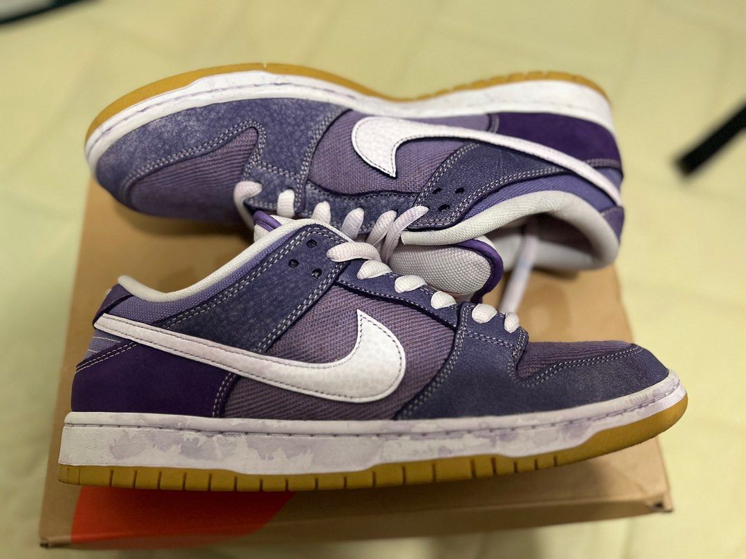 Nike sb dunk low pro iso orange label unbleached pack lilac, 男裝