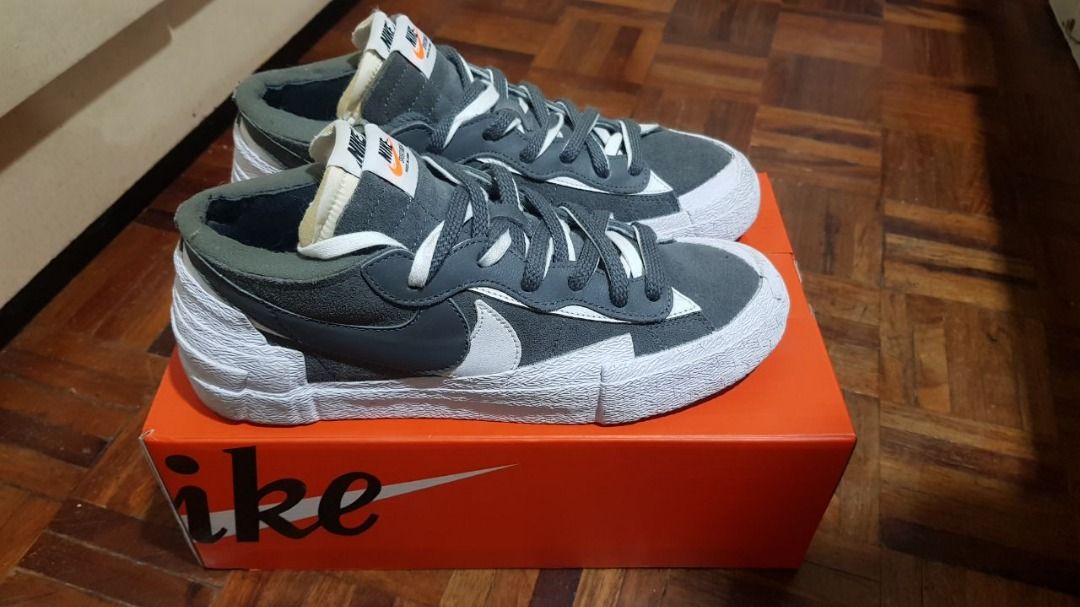 Nike X Sacai Blazer Low (Iron Grey), Men's Fashion, Footwear