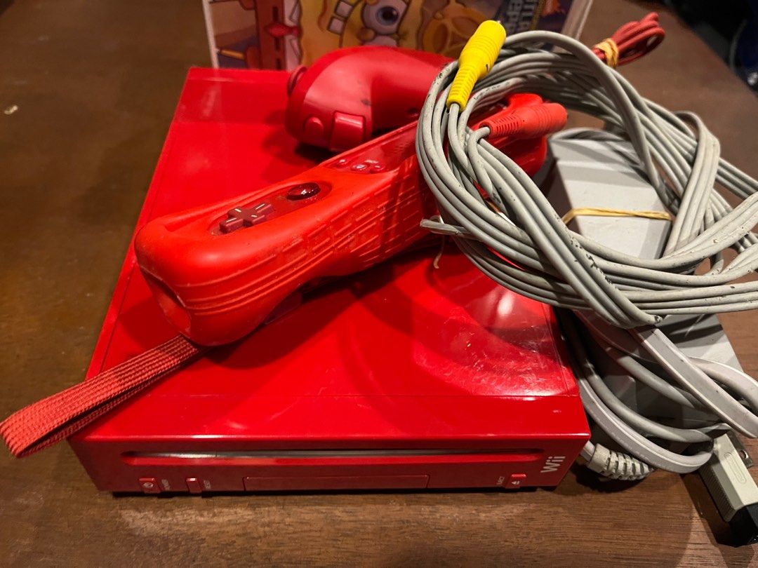 Nintendo Wii Limited Edition Red Gaming Console with free game