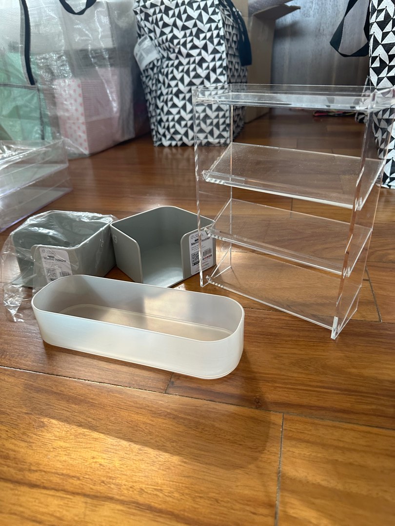 Office table storage bundle, Furniture & Home Living, Home Improvement