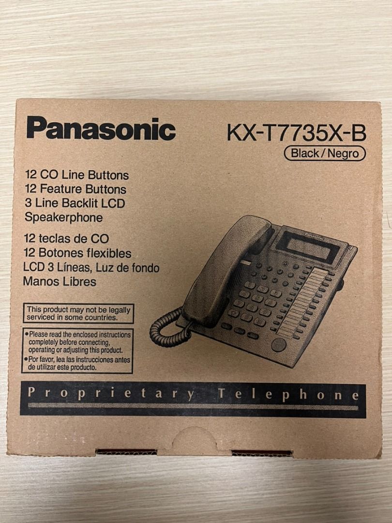 Panasonic KX-T7735-B 24-Button Black Speakerphone, Computers  Tech, Office   Business Technology on Carousell
