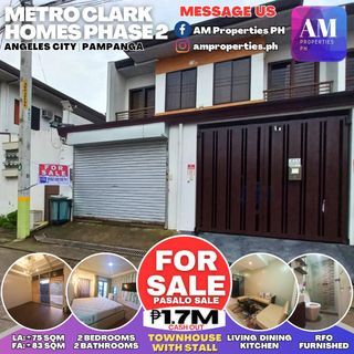 ‼️PASALO/RFO FURNISHED TOWNHOUSE WITH STALL NEAR MARQUEE MALL/LANDERS/NLEX EXIT‼️