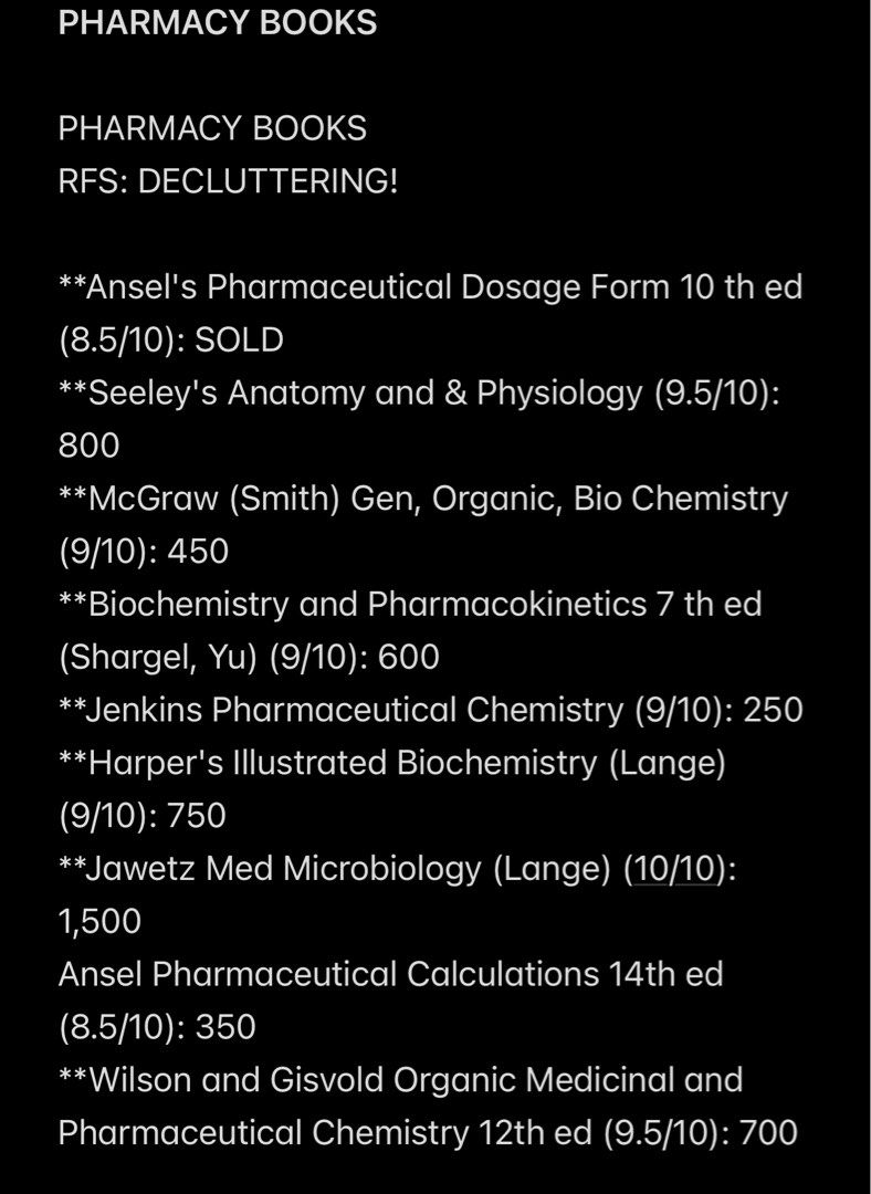 pharmacy-books-hobbies-toys-books-magazines-textbooks-on-carousell