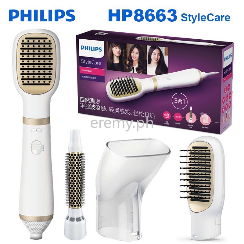 Philips HP8663 EssentialCare Hair blow dryer Styler 3 in One 22mm ...