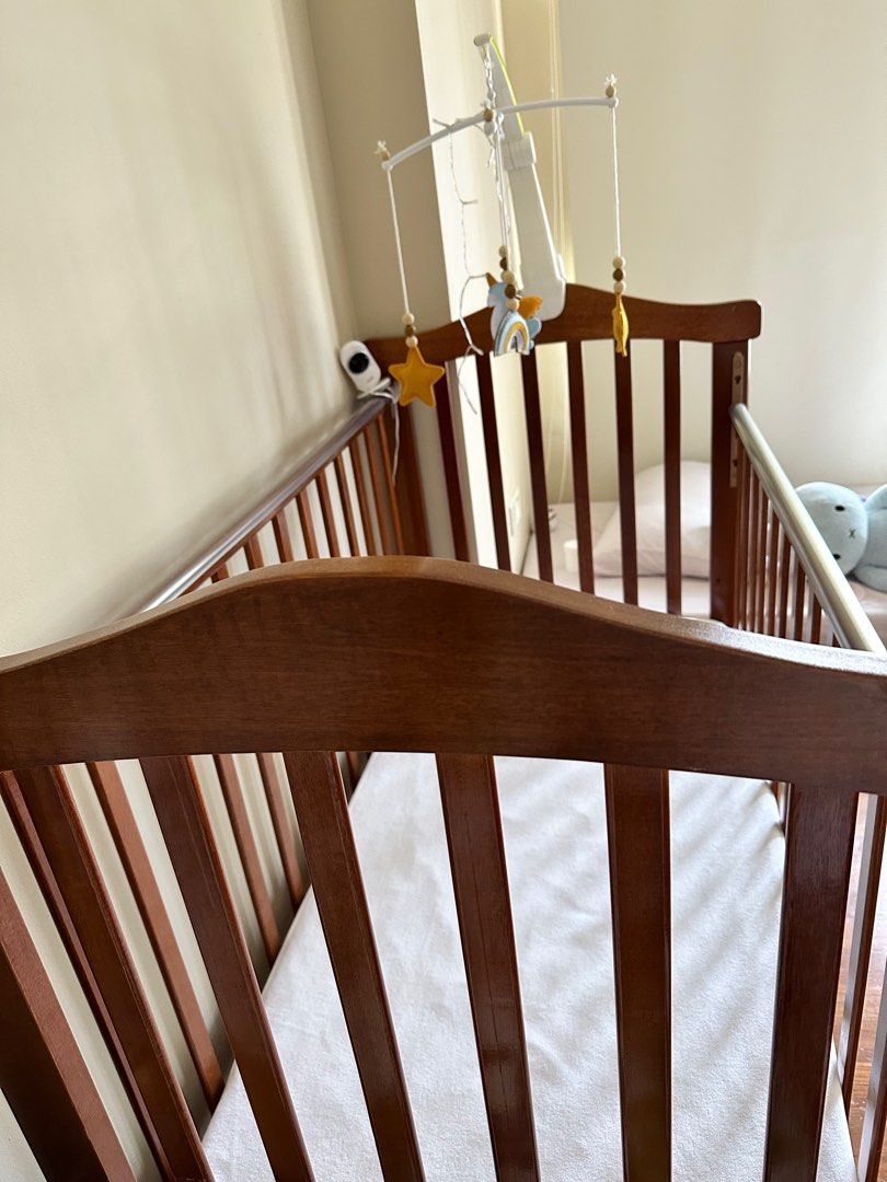 Picket&Rail 6in1 Solid Hardwood Baby Cot, Babies & Kids, Baby Nursery