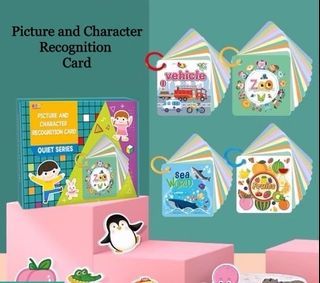 Picture and Character Recognition Card DIY 4in1 Busy Book Quiet Book Flash Card Cognitive Montessori Early Education