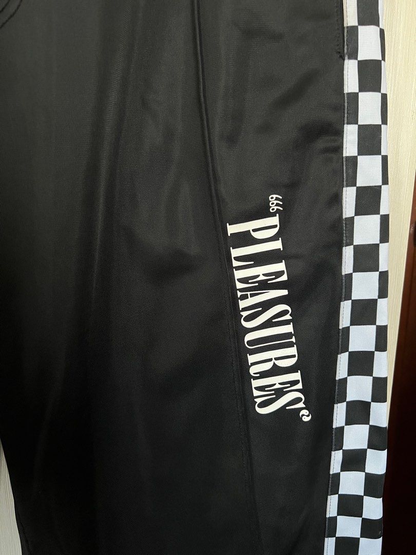 Pleasures checkered discount track pants