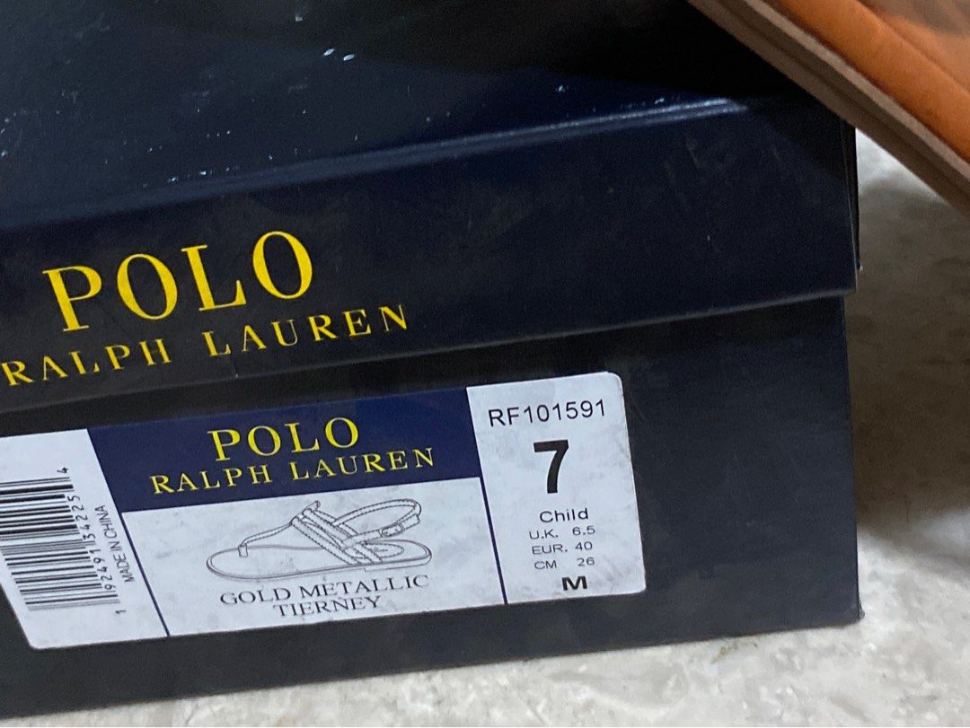 Ralph lauren online gold shoes