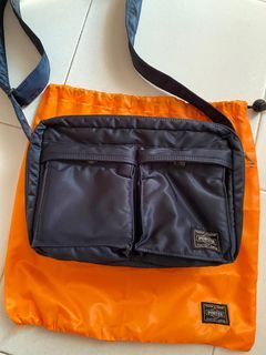Porter Tanker Shoulder Bag in Iron Blue