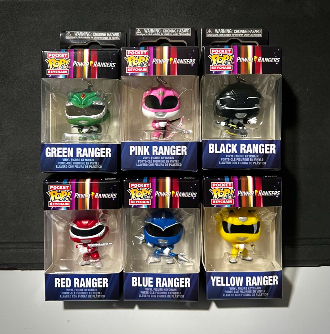 Power Rangers Funko Pocket Pop Keychains Green Ranger Yellow Ranger