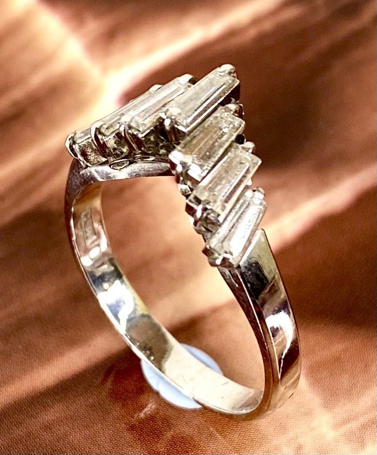 White and gold outlet engagement ring