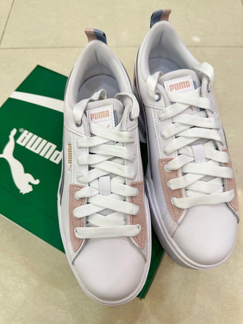 Puma basket platform metallic online rose gold