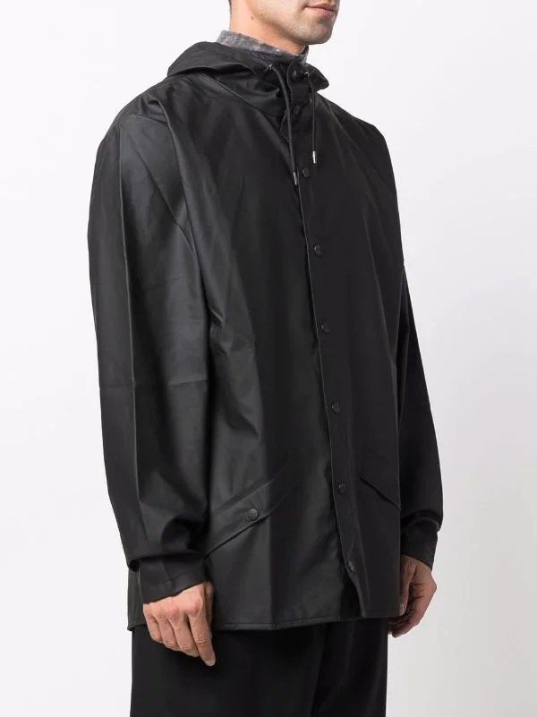 Rains hotsell black raincoat