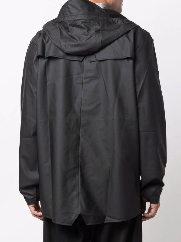 Rains black raincoat sale