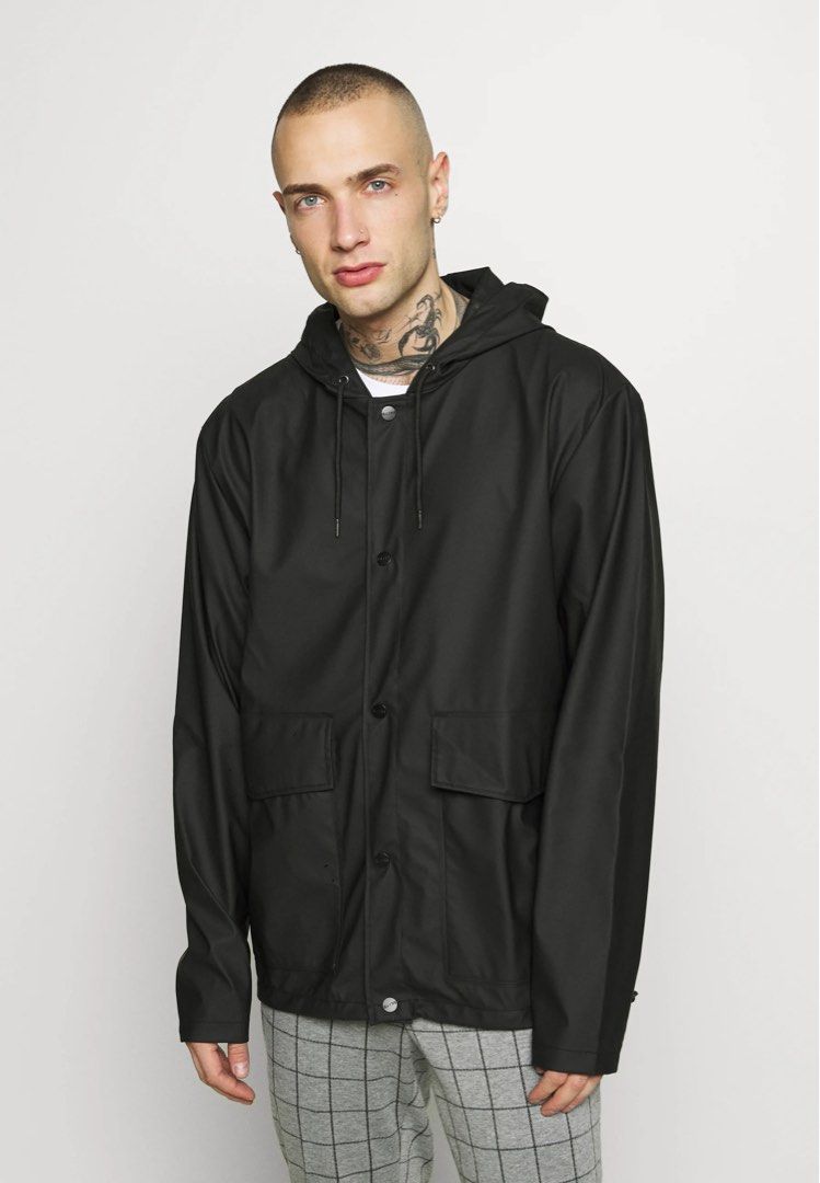 RAINS Jacket Black Raincoat