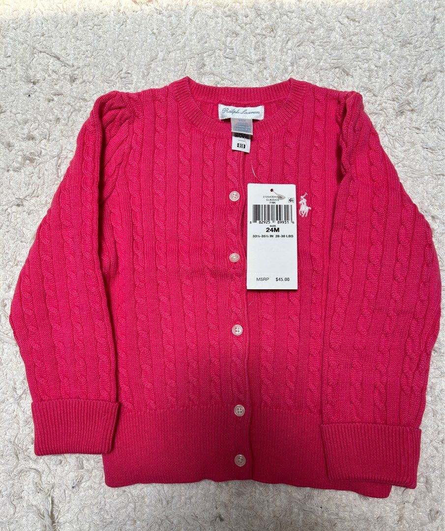Ralph lauren sales red cardigan