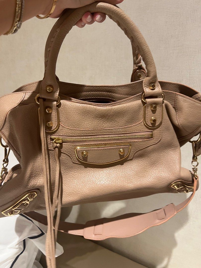 Tan balenciaga bag on sale