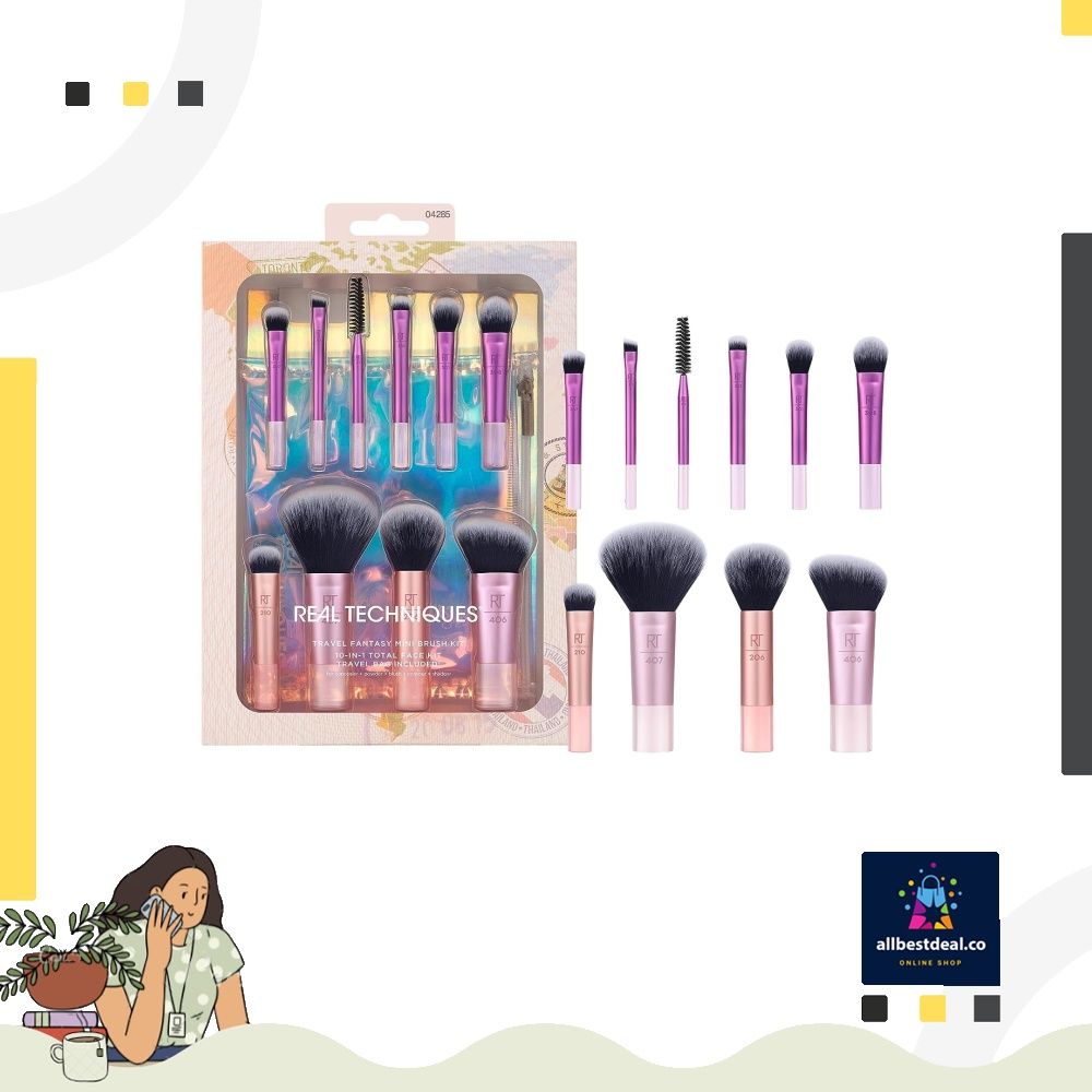 Makeup Brush Set Real Techniques Travel Fantasy Mini Brush Set