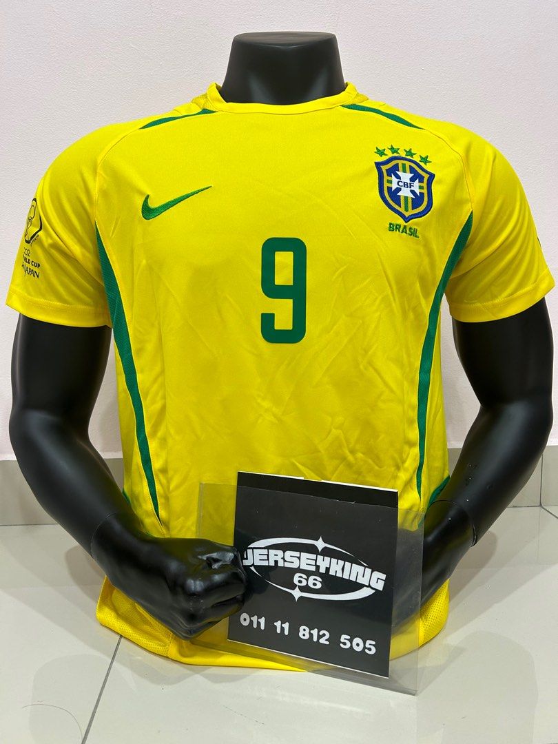 [Retro] Brazil World Cup Final 2002 Home Jersey - Ronaldo/9, Men's ...
